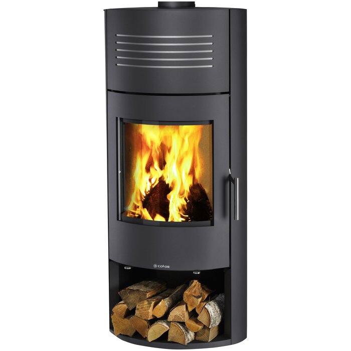 COLOR EMAJL Kaminofen Grönland, Stahl, 7 kW - grau