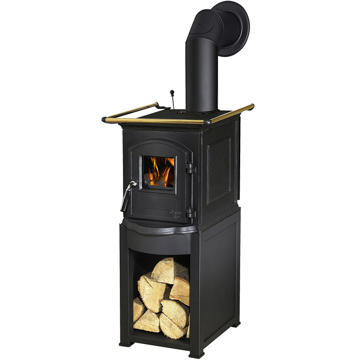 GLOBEFIRE Gusseisenofen Pluto, Gusseisen, 5 kW - schwarz