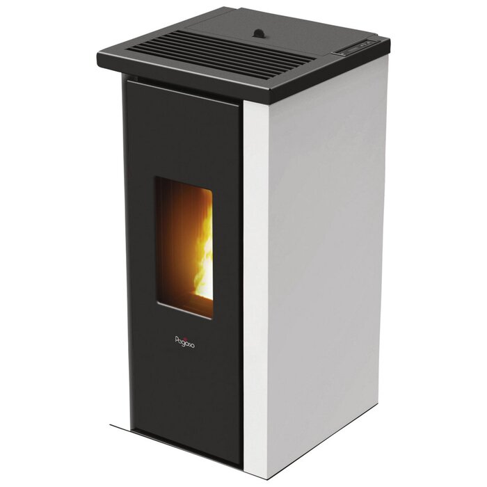 PEGASO Pelletofen Vera, 7 kw, WiFi aktiviert - schwarz / weiß